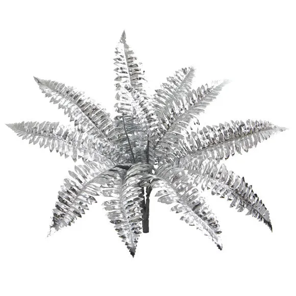 18" Metallic Boston Fern Artificial Plant (Set of 12)