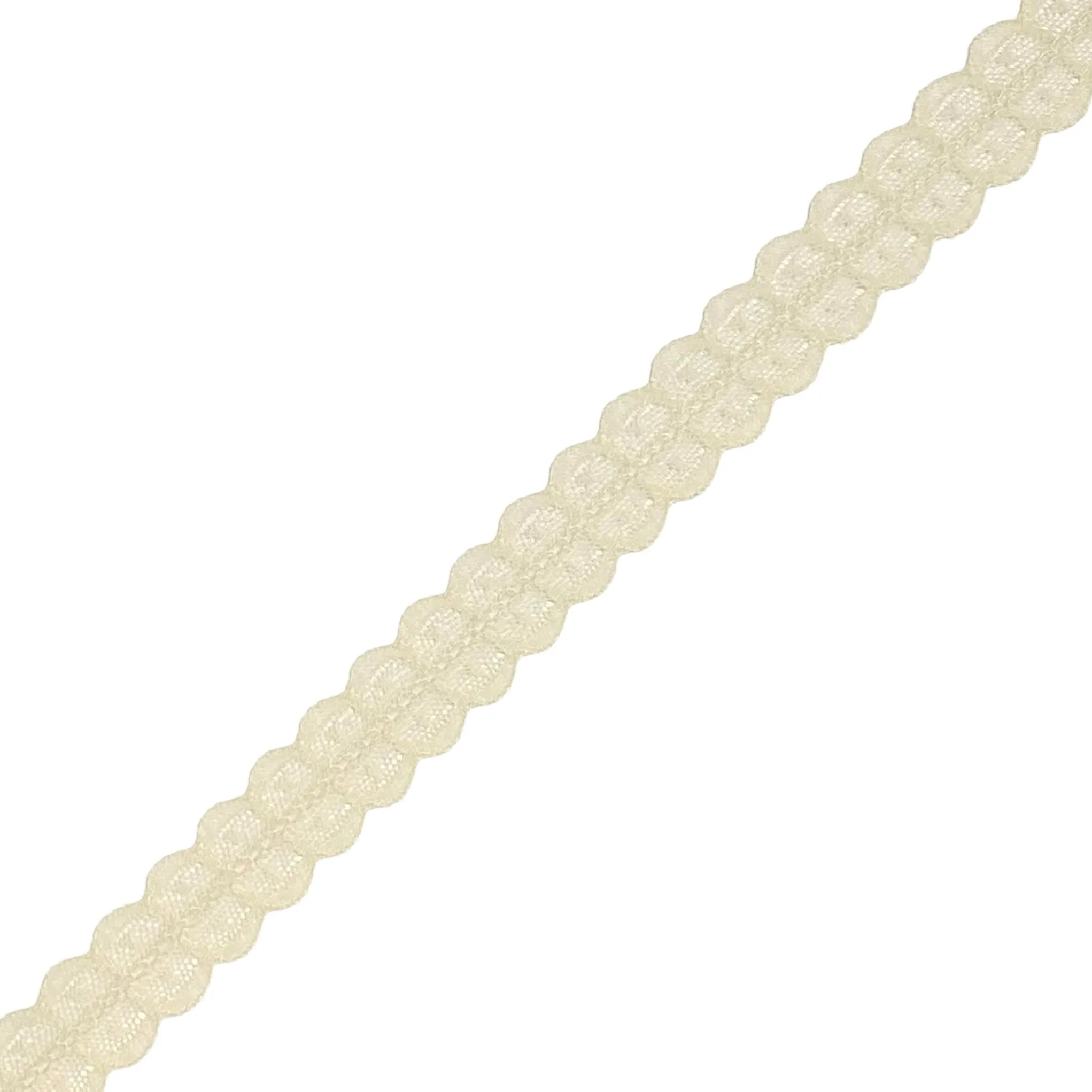 5/8" Scalloped Lace Trim - Beige (By the Yard)