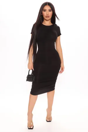 Allie Midi Dress - Black