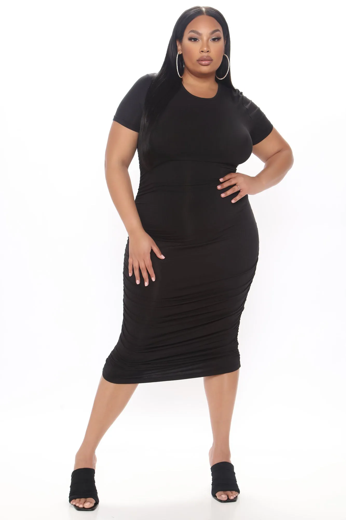 Allie Midi Dress - Black