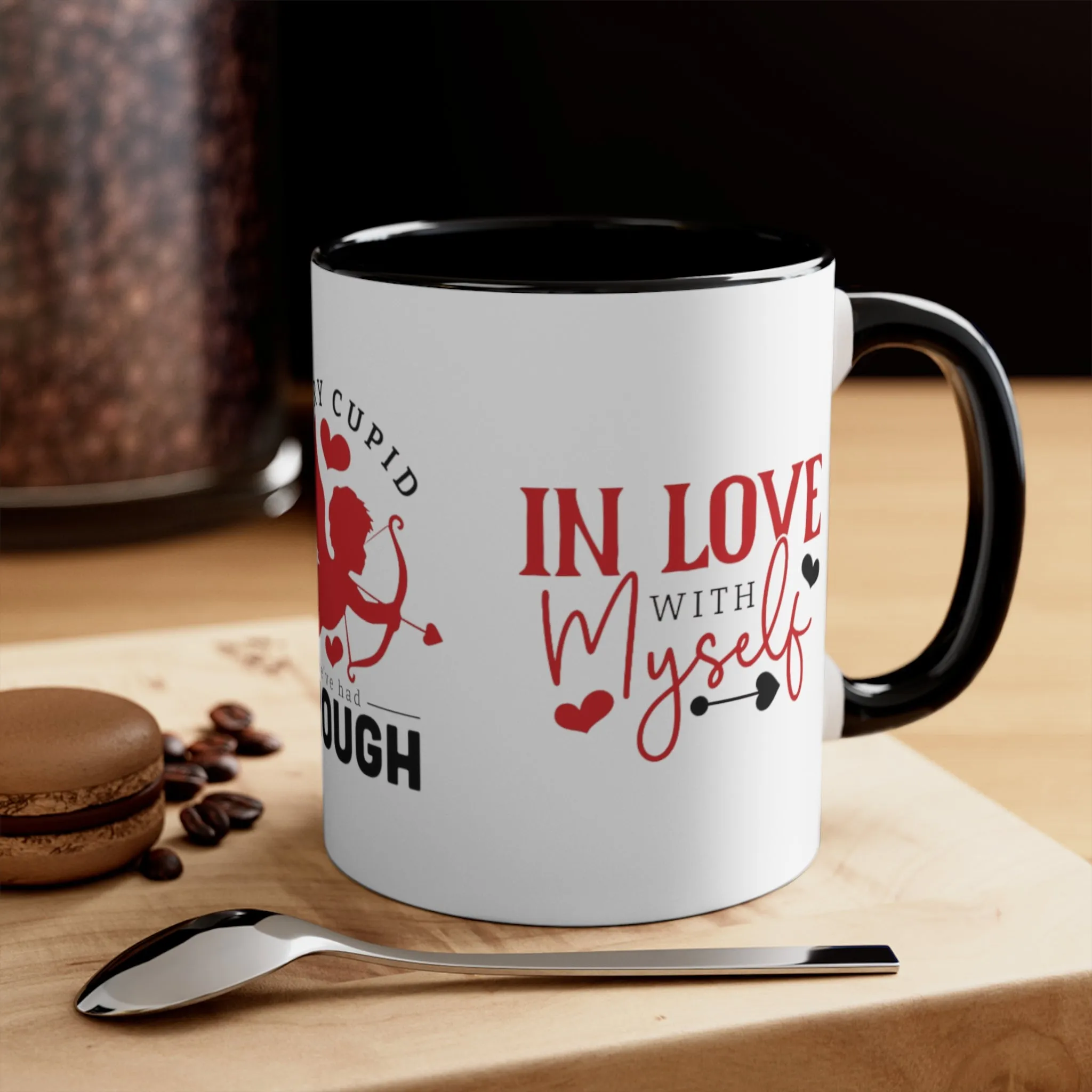 ANTI VALENTINES Funny Cupid Mug - VALENTINE GIFTS - TEAM NO VALENTINE