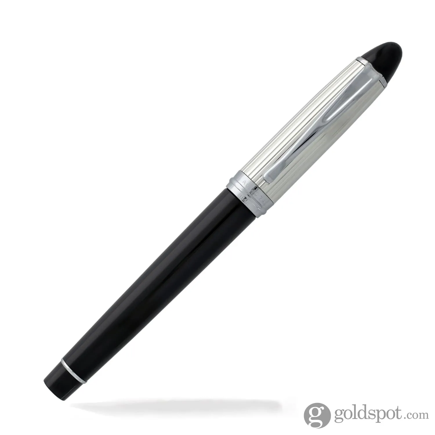 Aurora Deluxe Ipsilon Fountain Pen in Black and Sterling Silver Cap