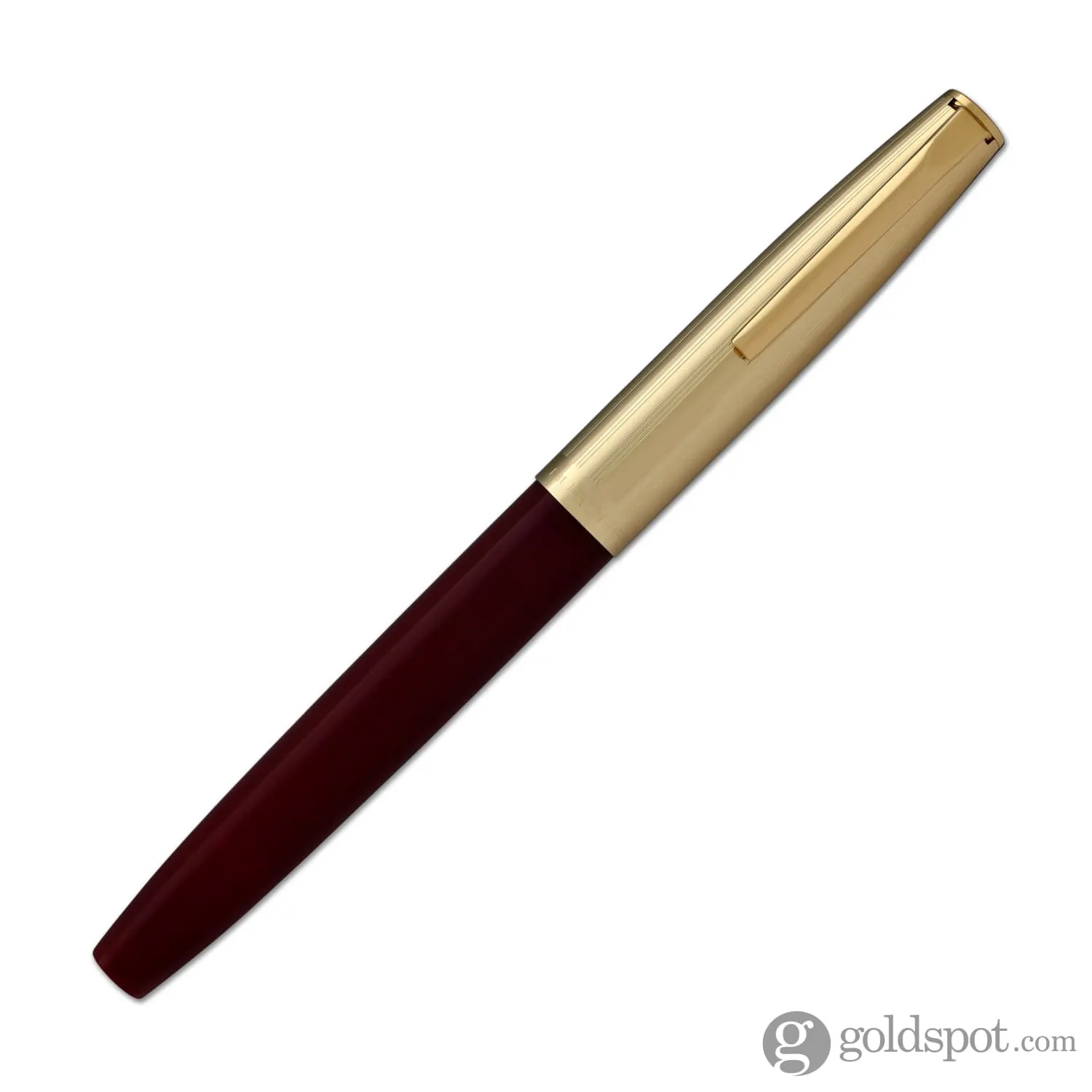 Aurora Duo Cart Fountain Pen in Bordeaux Resin with Gold Plated Cap - Medium Point