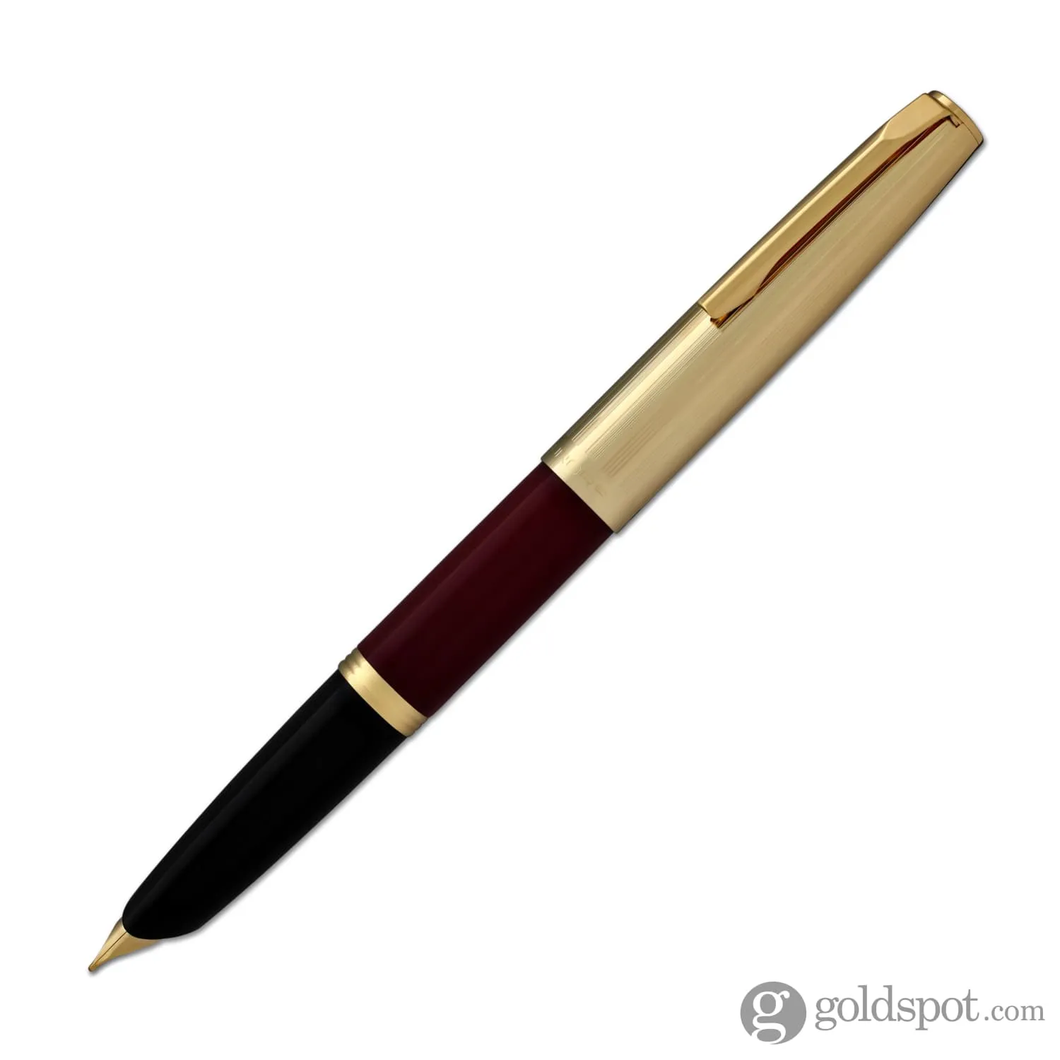 Aurora Duo Cart Fountain Pen in Bordeaux Resin with Gold Plated Cap - Medium Point