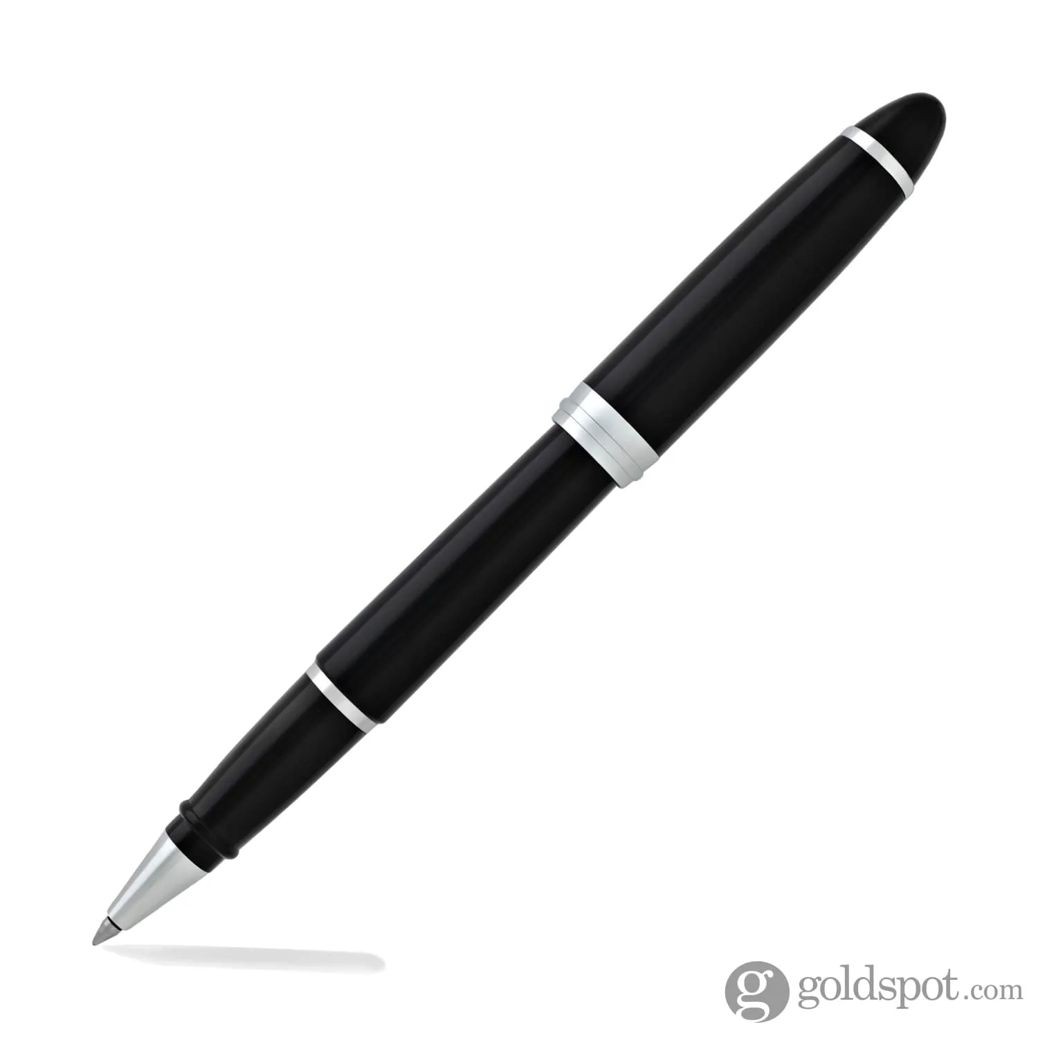 Aurora Ipsilon Deluxe Rollerball Pen in Black with Chrome Trim