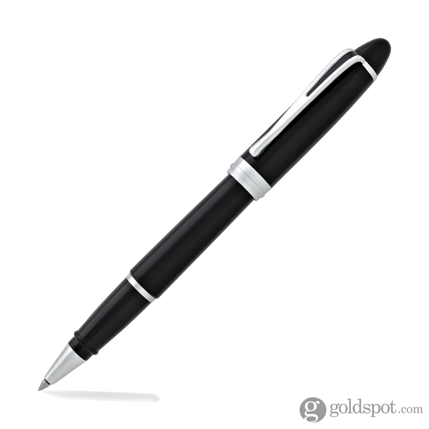Aurora Ipsilon Deluxe Rollerball Pen in Black with Chrome Trim