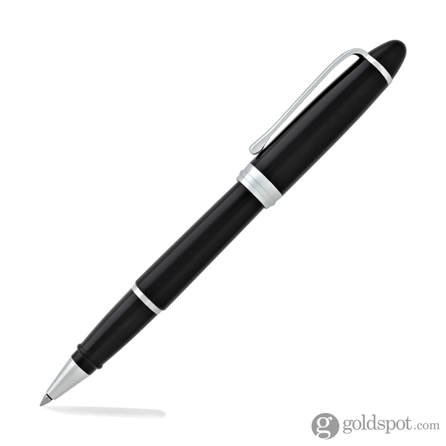 Aurora Ipsilon Deluxe Rollerball Pen in Black with Chrome Trim