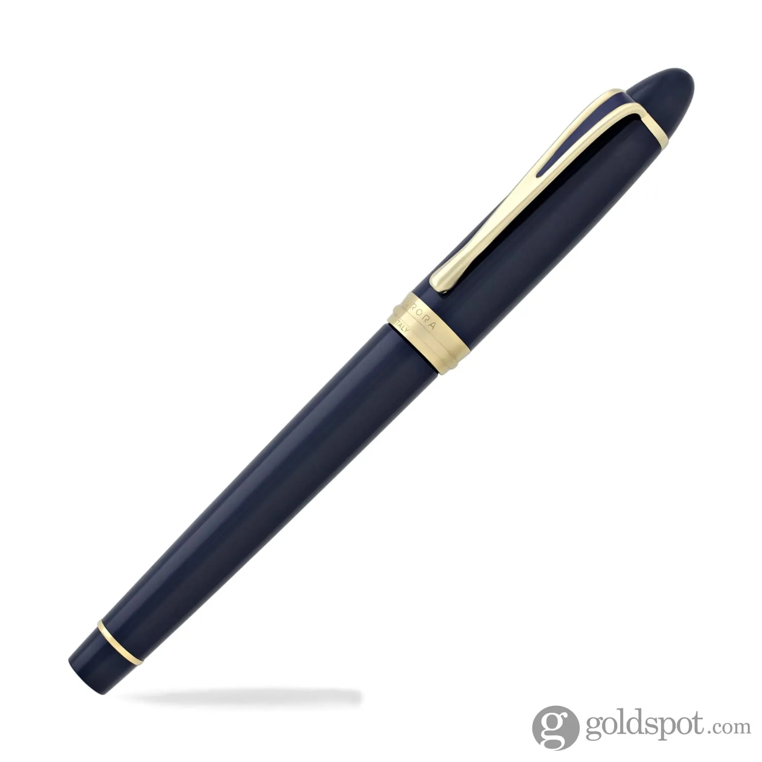 Aurora Ipsilon Deluxe Rollerball Pen in Blue with Gold Trim