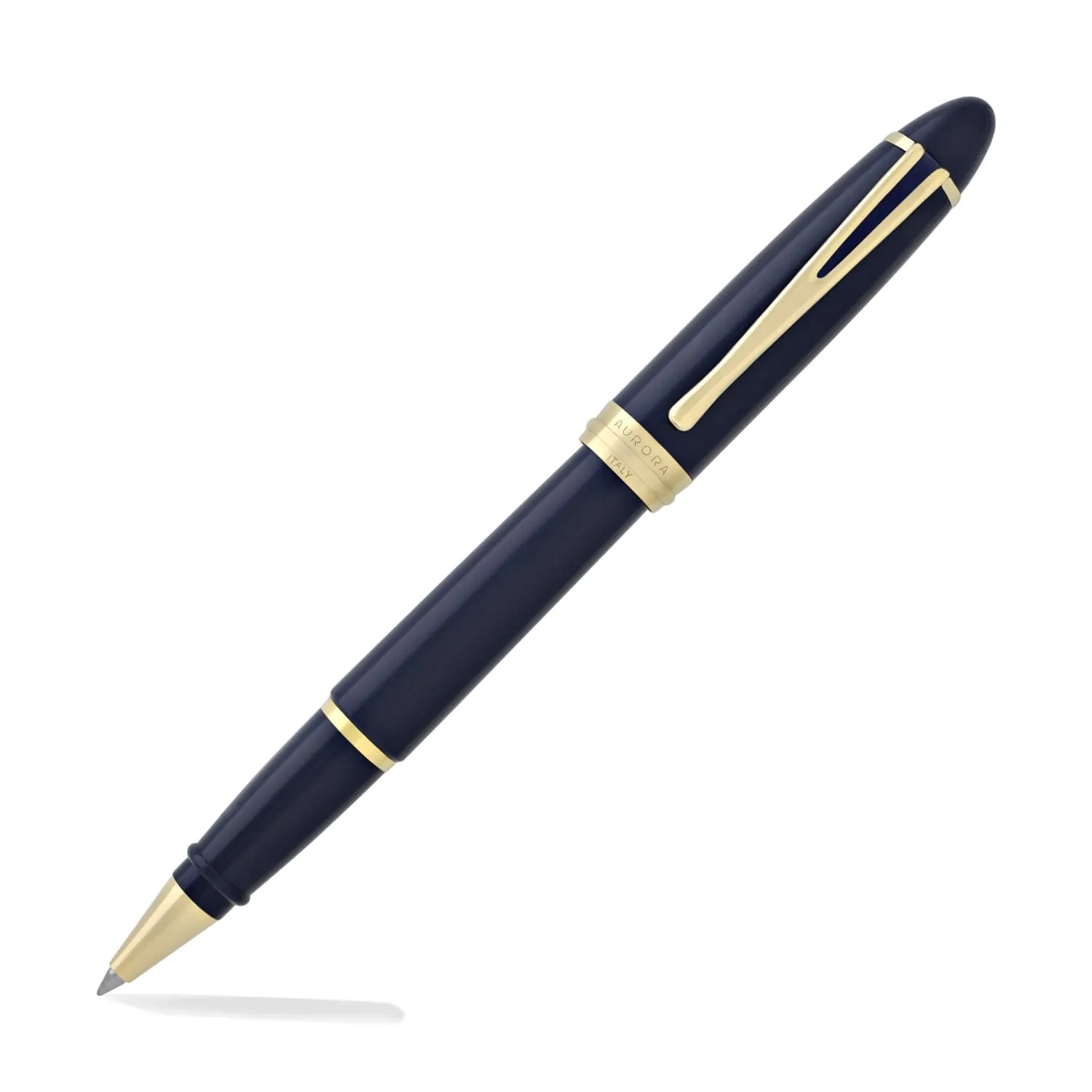 Aurora Ipsilon Deluxe Rollerball Pen in Blue with Gold Trim