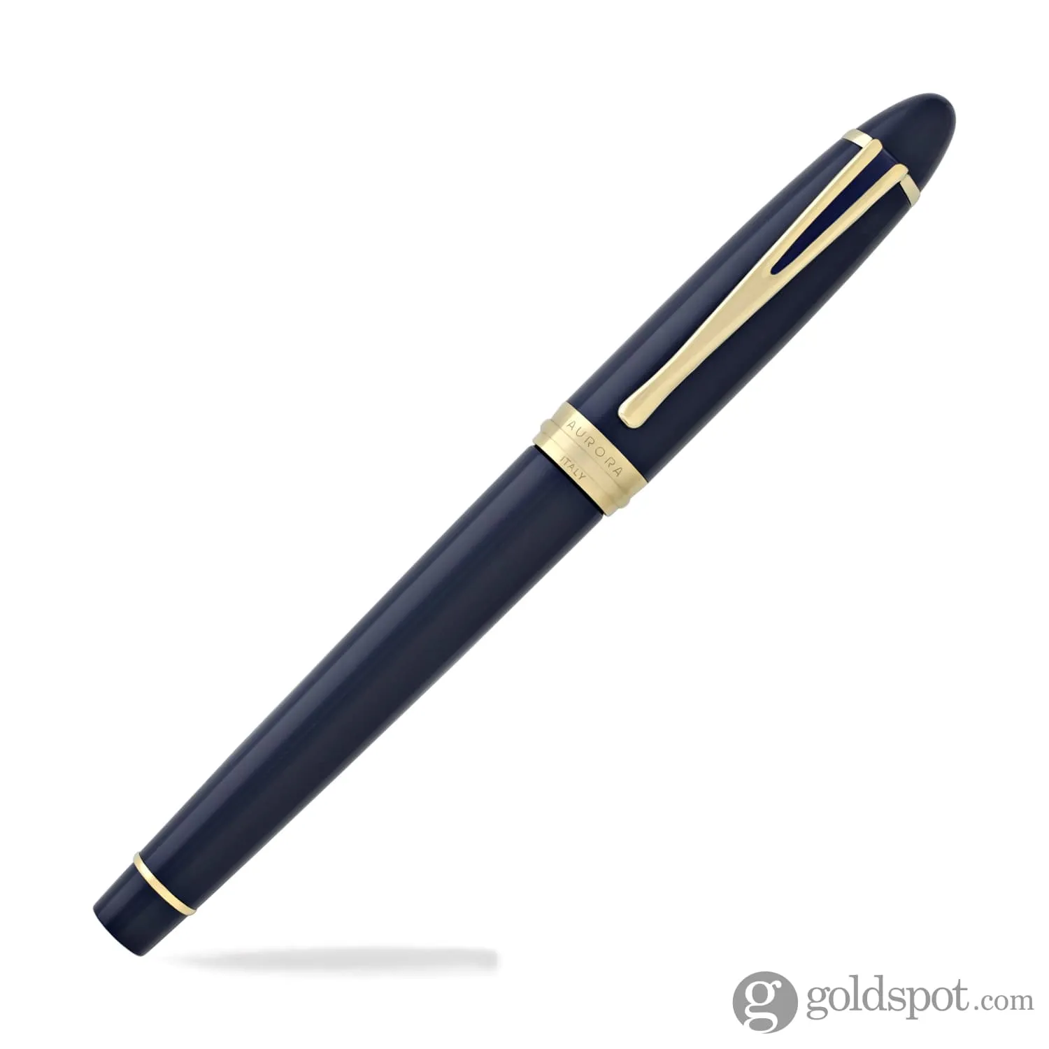 Aurora Ipsilon Deluxe Rollerball Pen in Blue with Gold Trim
