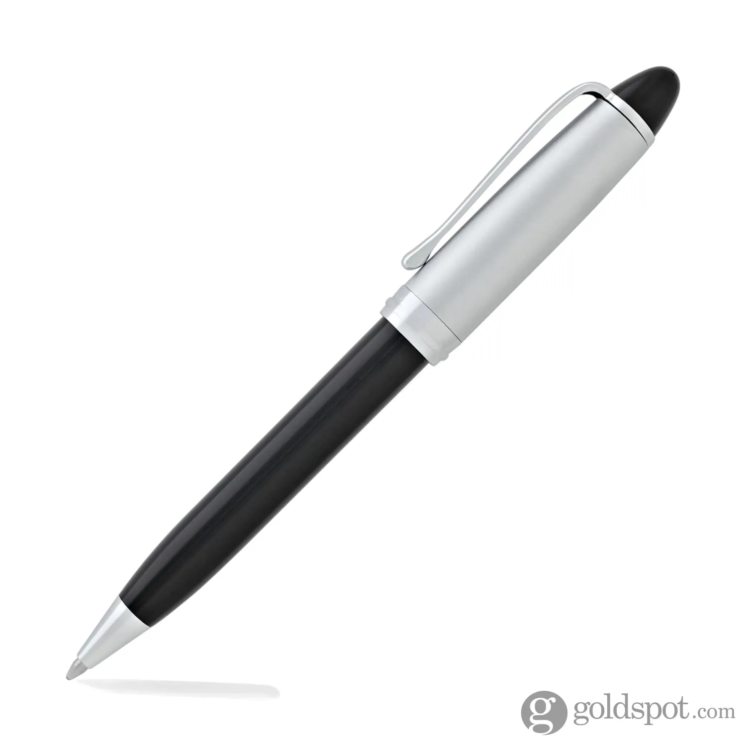 Aurora Ipsilon Metal Ballpoint Pen in Black & Chrome Cap Satin Finish