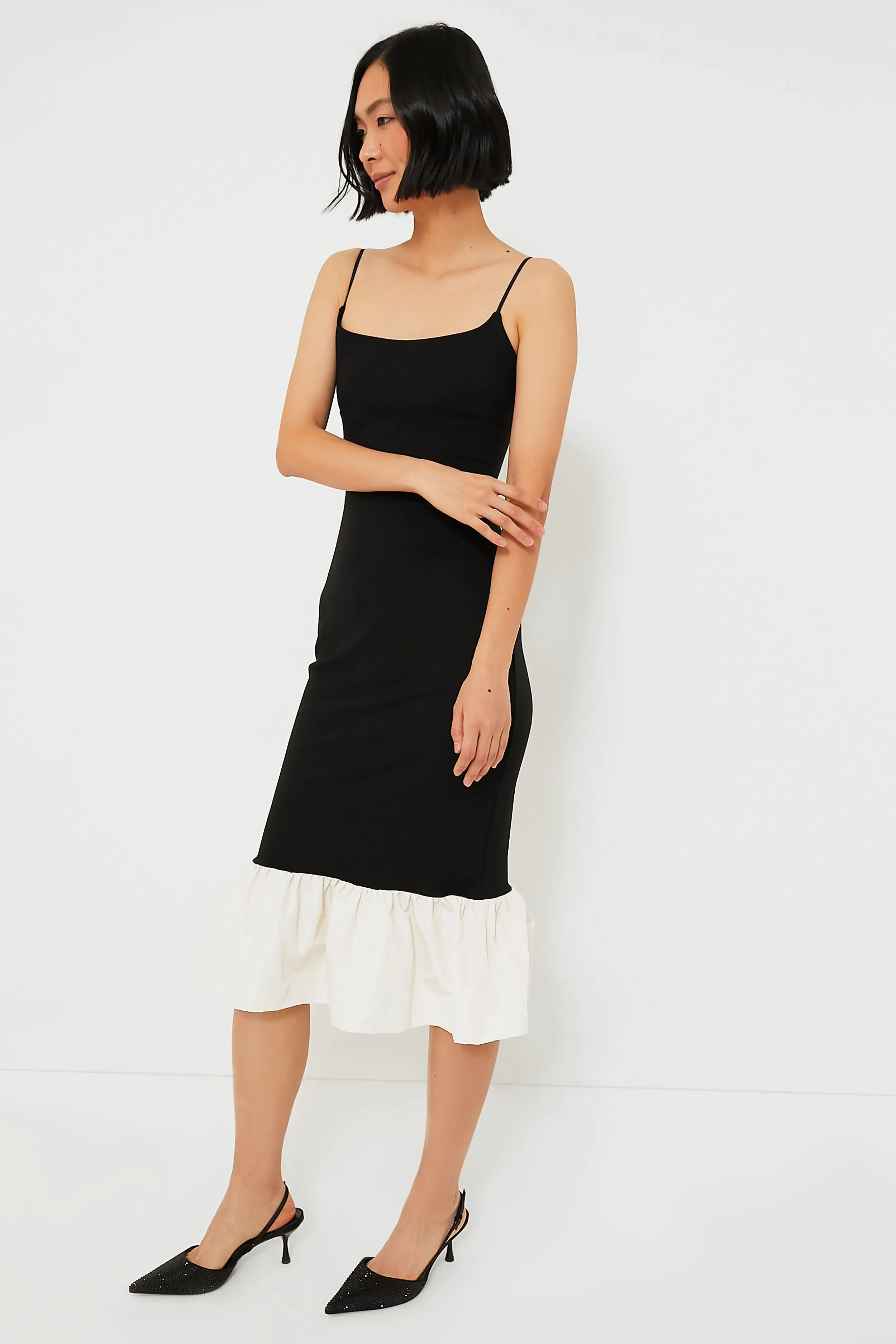 Black and Ivory Faridah Dress