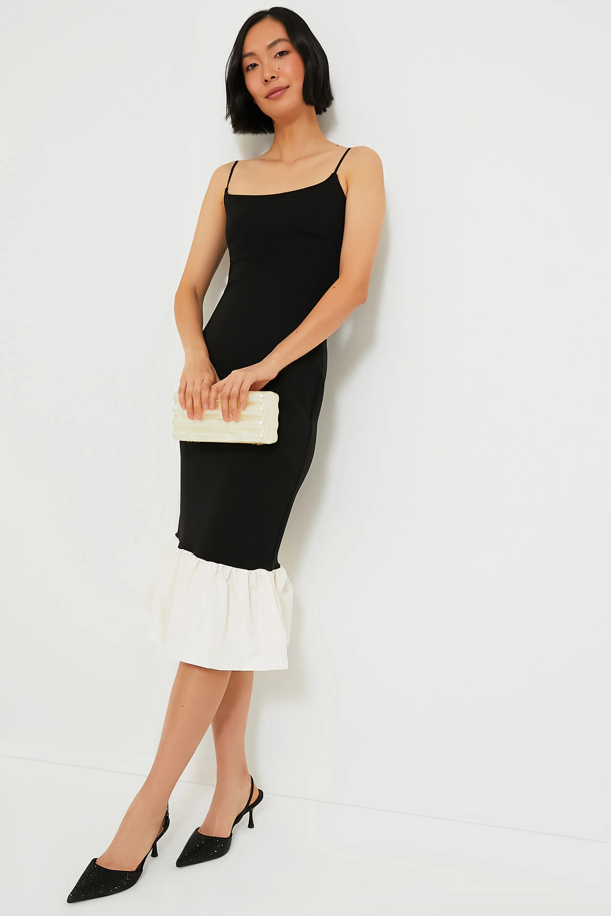 Black and Ivory Faridah Dress