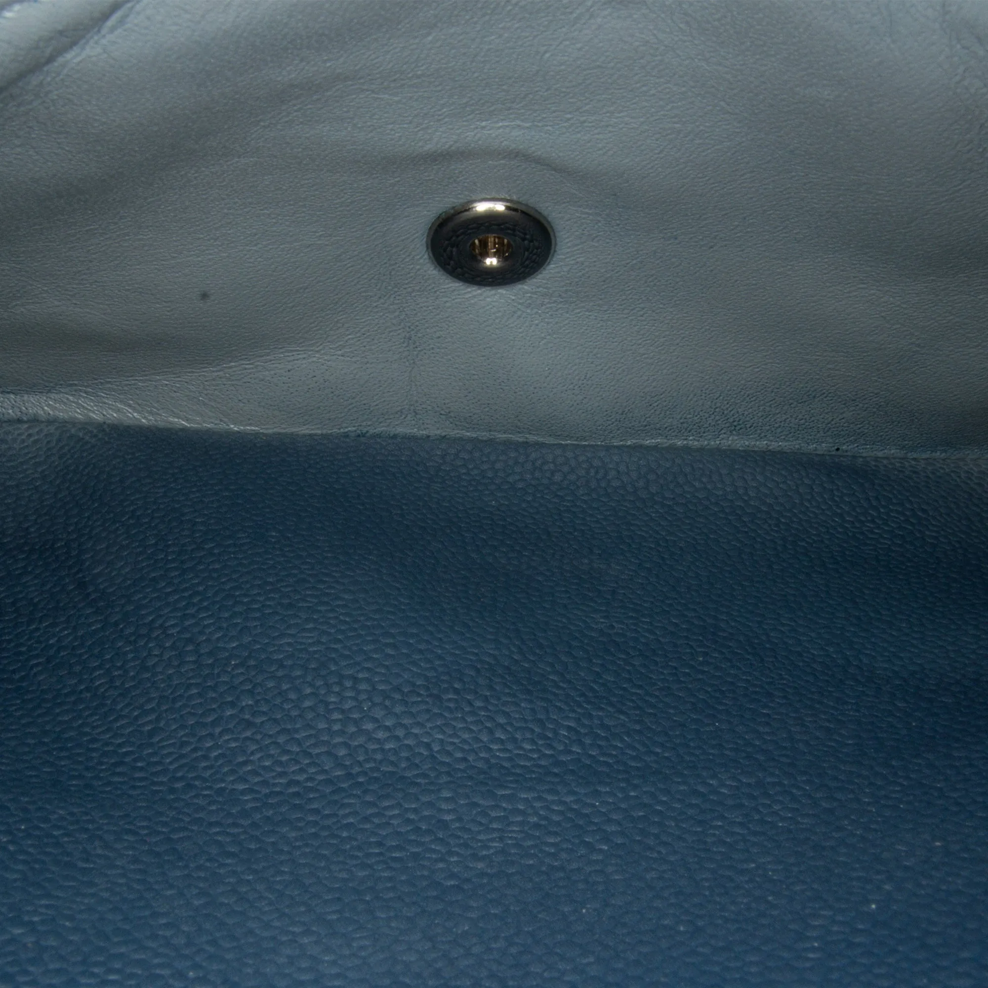 Chanel Classic Double Flap Jumbo Blue Caviar Gold