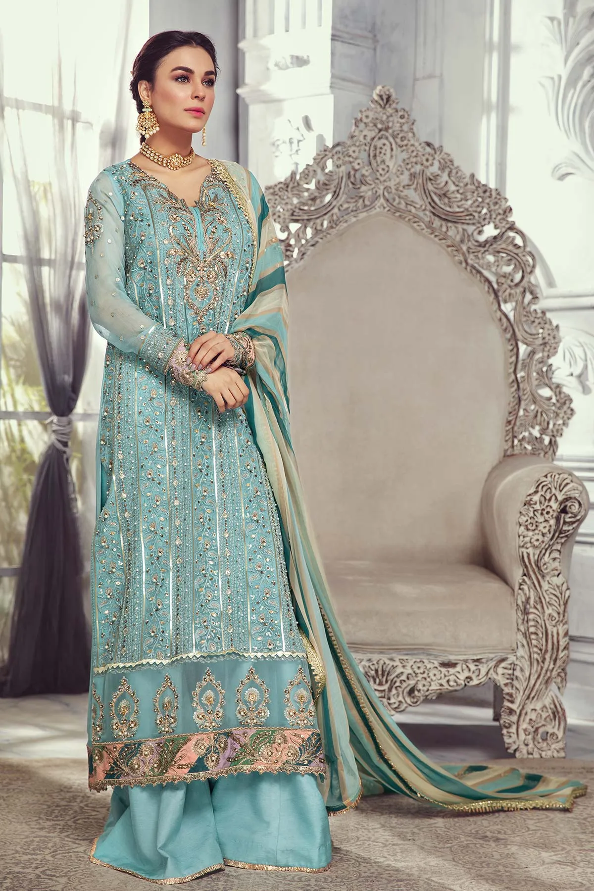 Charizma Dastan-e-Jashn Embroidered Hand Work Chiffon Collection – DJW-09
