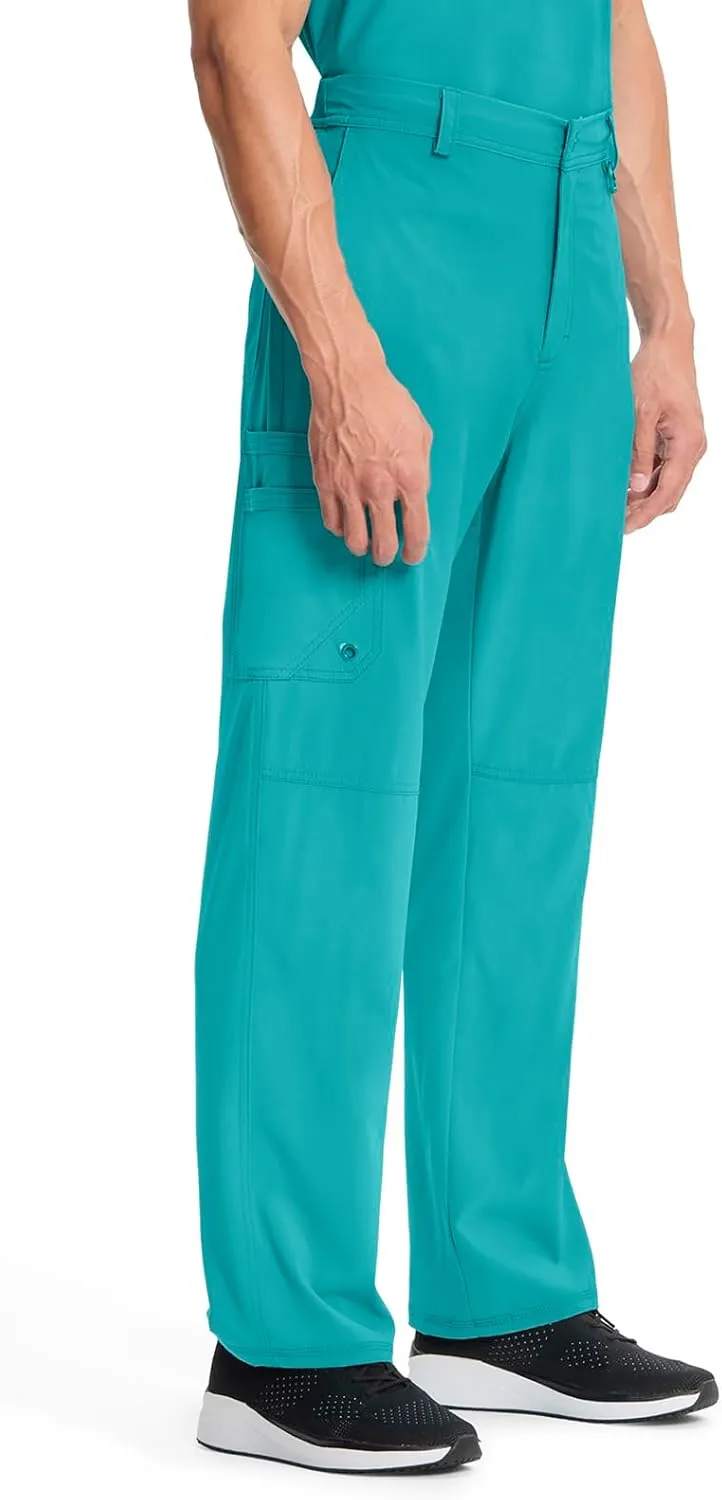 Cherokee Infinity Mens Scrub Pants Modern Fit 6 Pockets Tapered Leg with Drawstring - CK200A