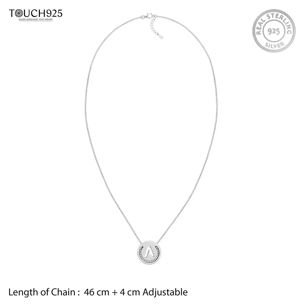 Circular Initial 'A' Necklace