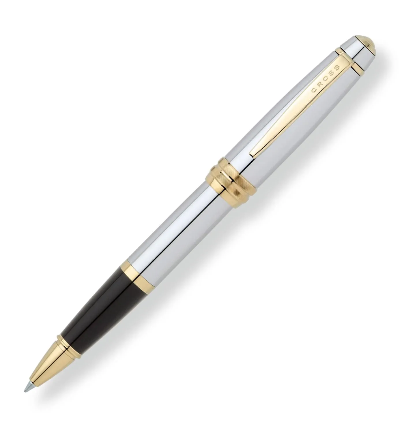 Cross Bailey Rollerball Pen in Medalist Chrome with Gold Trim