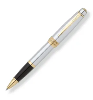 Cross Bailey Rollerball Pen in Medalist Chrome with Gold Trim