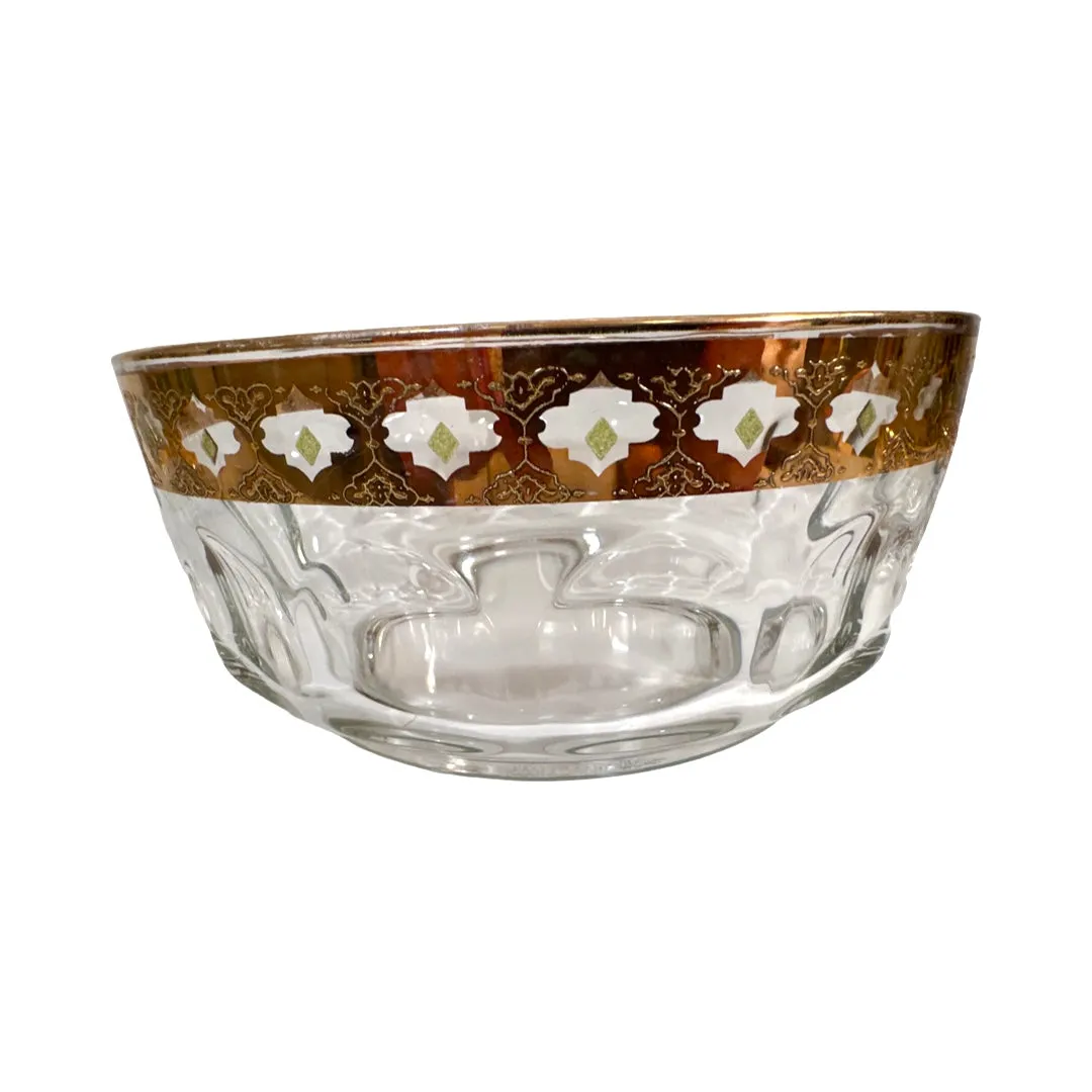Culver Mid-Century Valencia Green 22-Karat Gold 5-Piece Salad Set