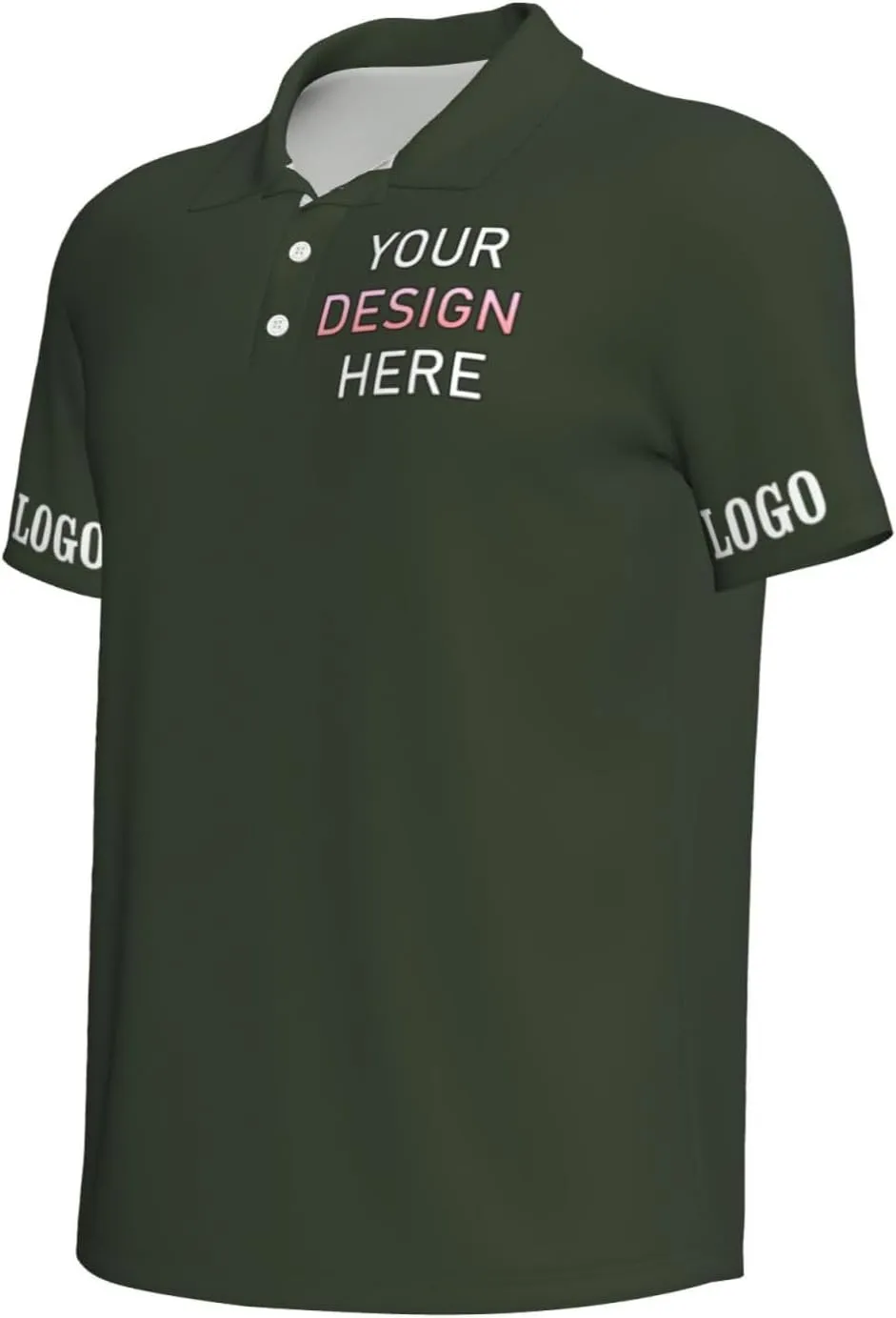 Custom Polo Shirt for Men Design Your Own Personalized Golf T Shirts Tee Front Print Text Photo Logo Name