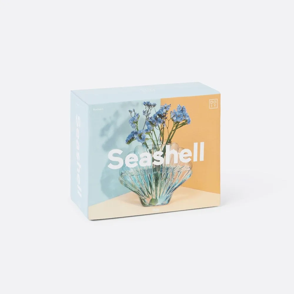 Doiy: Seashell Vase Blue