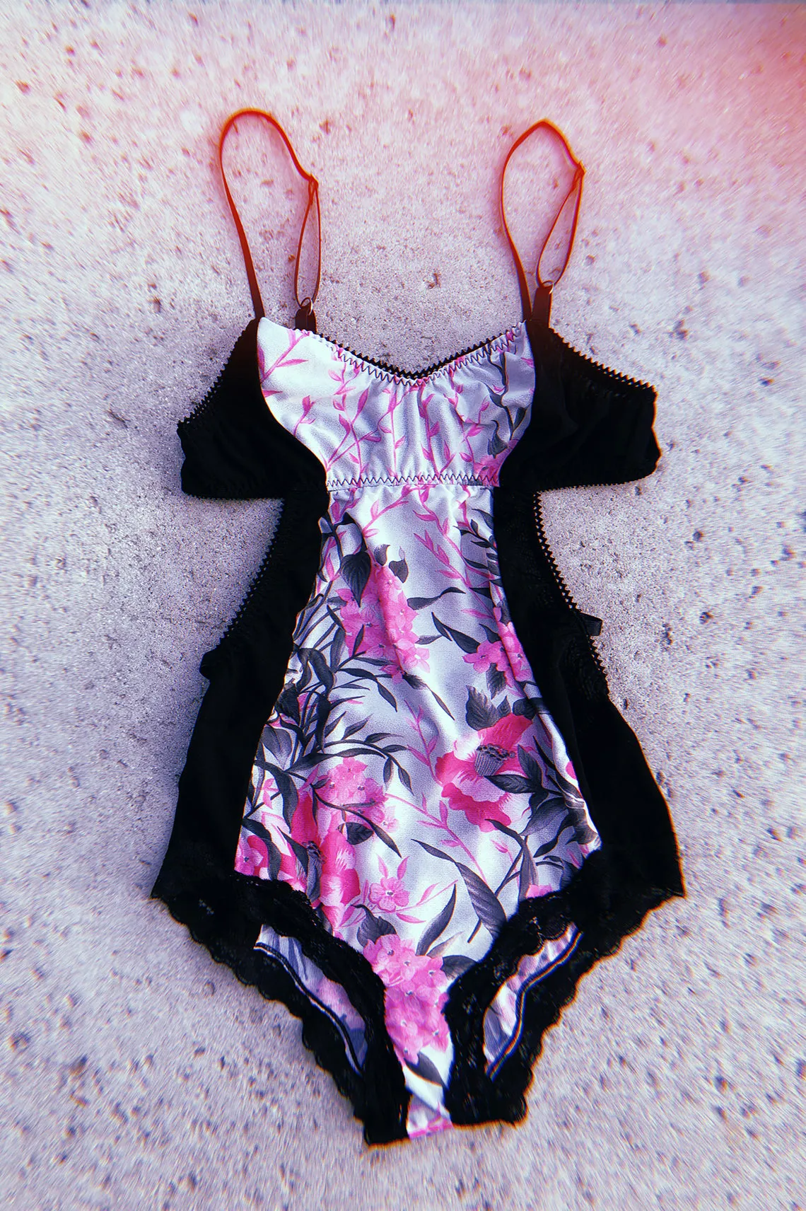 Eternal Daze Bodysuit in Vintage Pink and Grey Floral