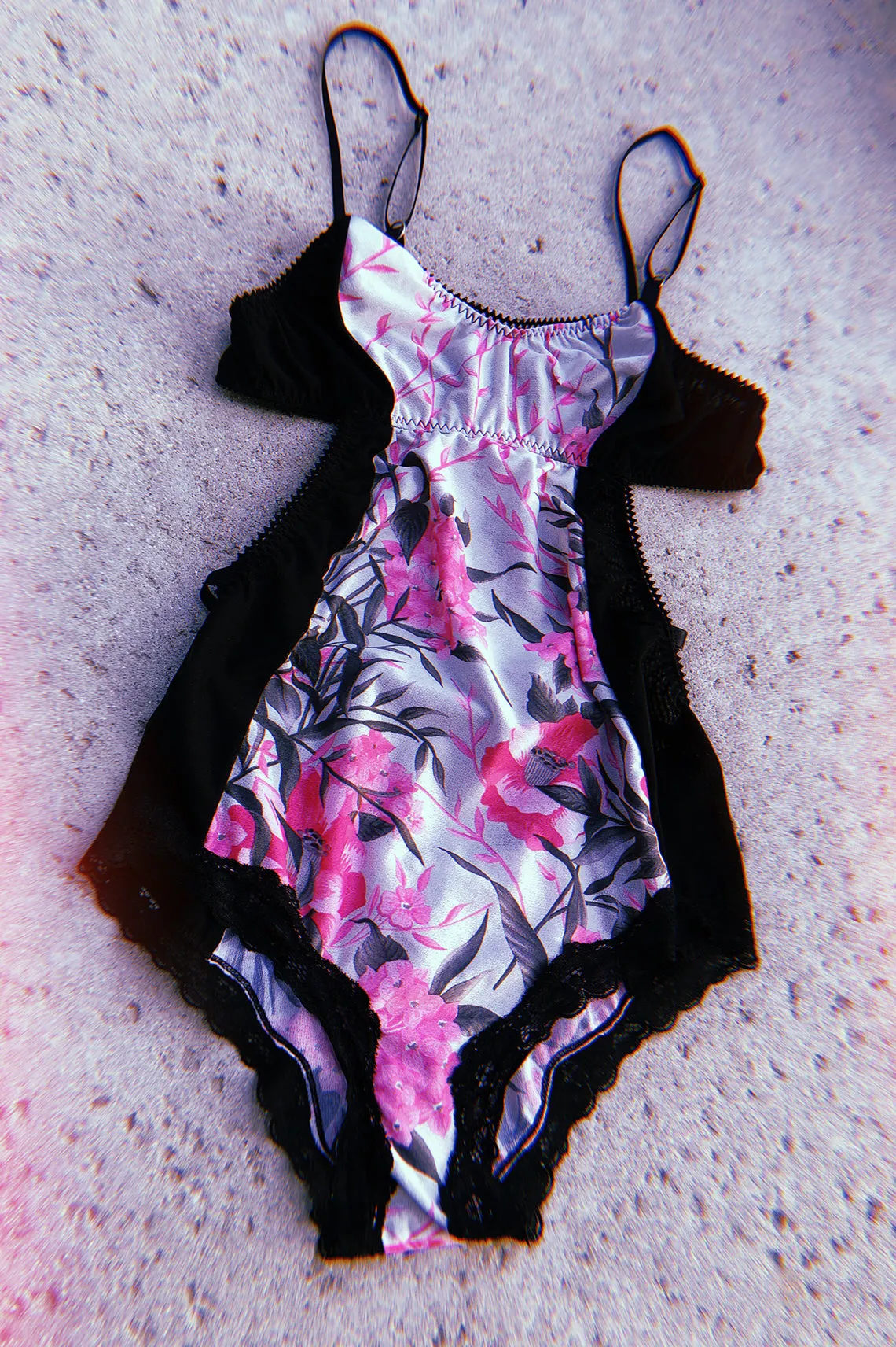 Eternal Daze Bodysuit in Vintage Pink and Grey Floral