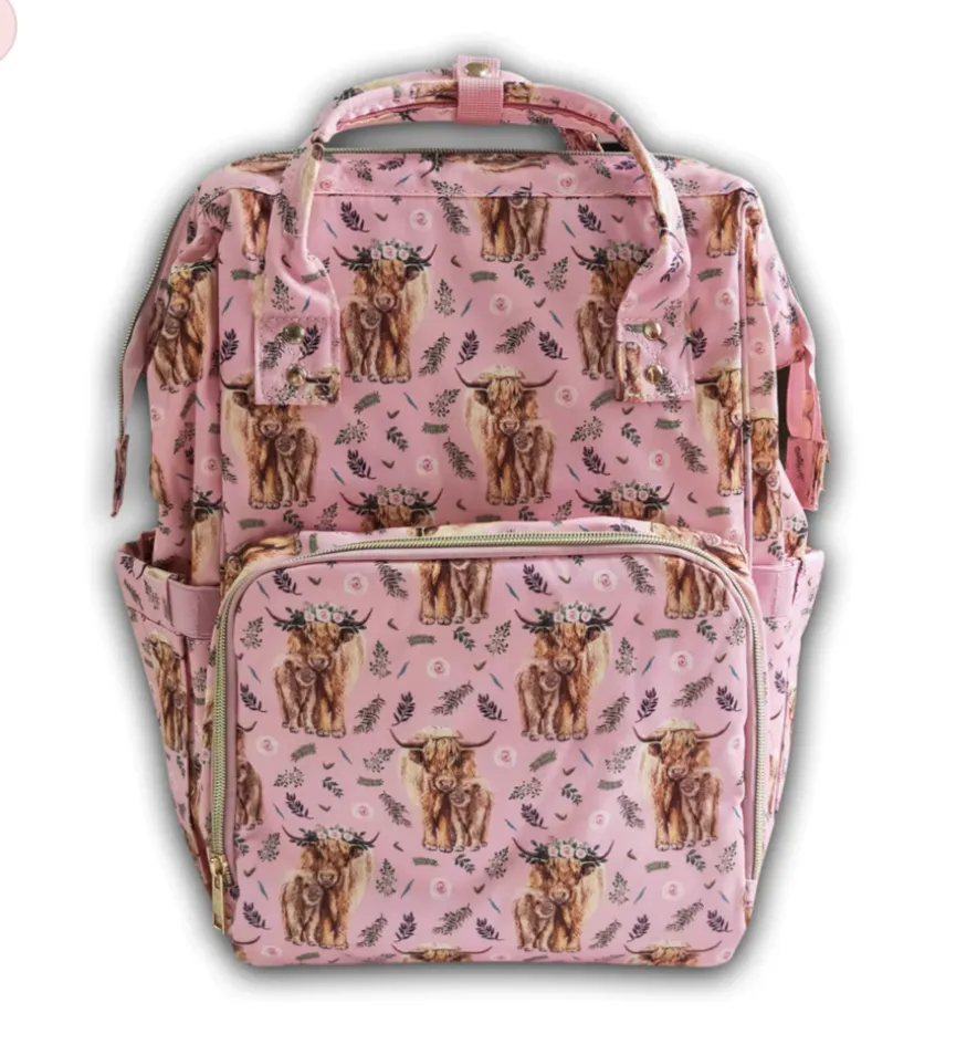 Highland Cow Diaper Bag (3 Styles)