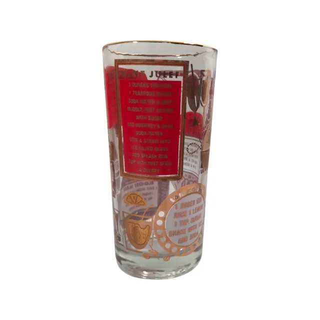 Jeannette Glassware Mid-Century This is How You Do It Glasses Set of 8