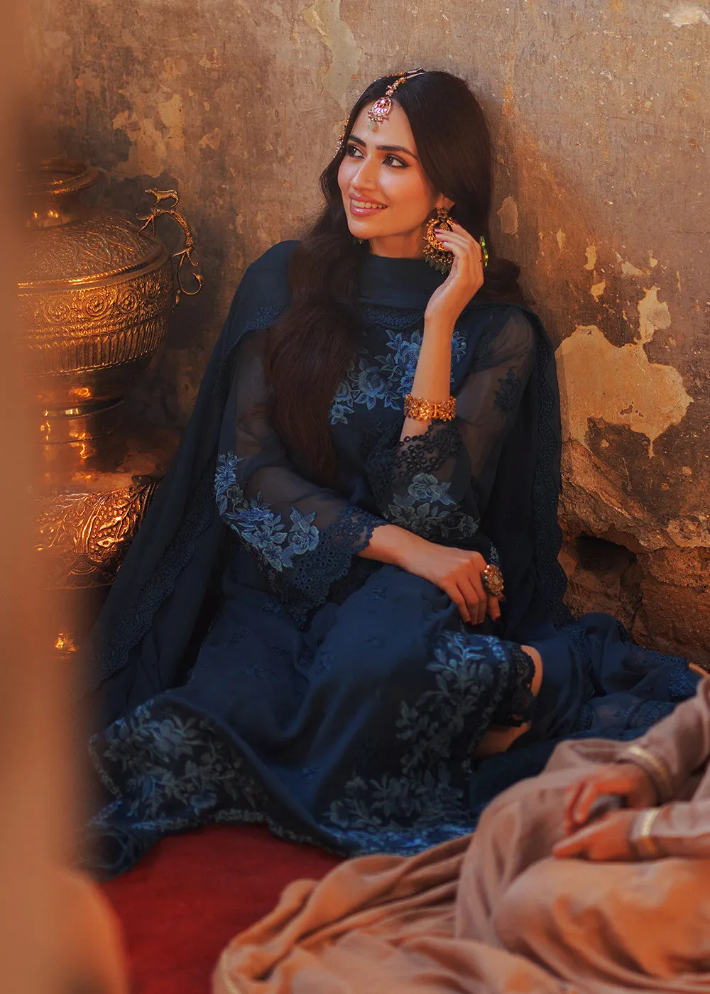 Luxe 3 Pcs Festive Embroidered Formals '24 by Azure | Botanical Bliss