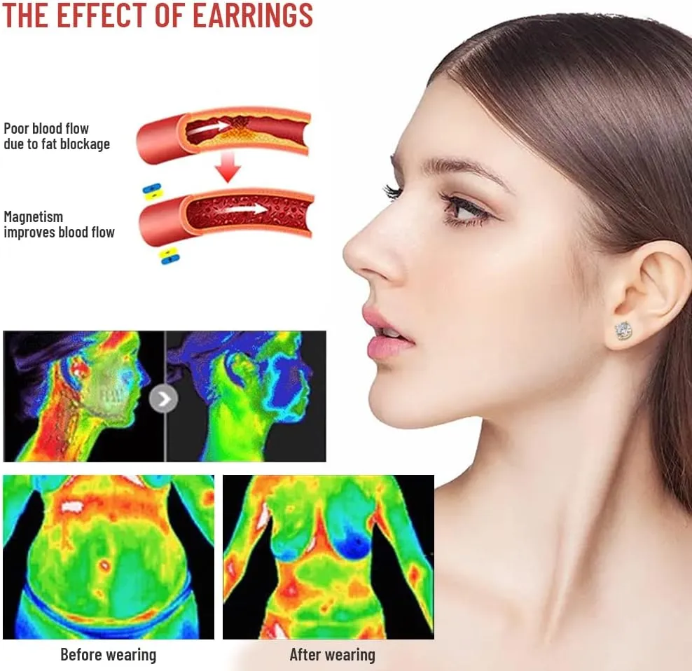 Magnetic Stud Earrings for Men, Non-piercing CZ Studs, Hypoallergenic Stainless Steel Lymphatic Magnetic Earrings, Clip On Earrings For Men 6-8MM