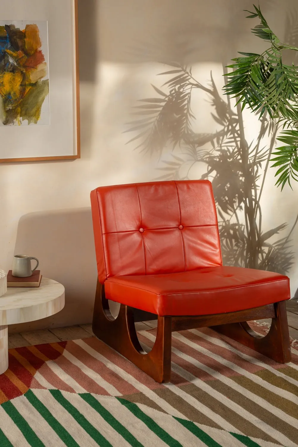 Margot Orange Upholstered Wooden Chair