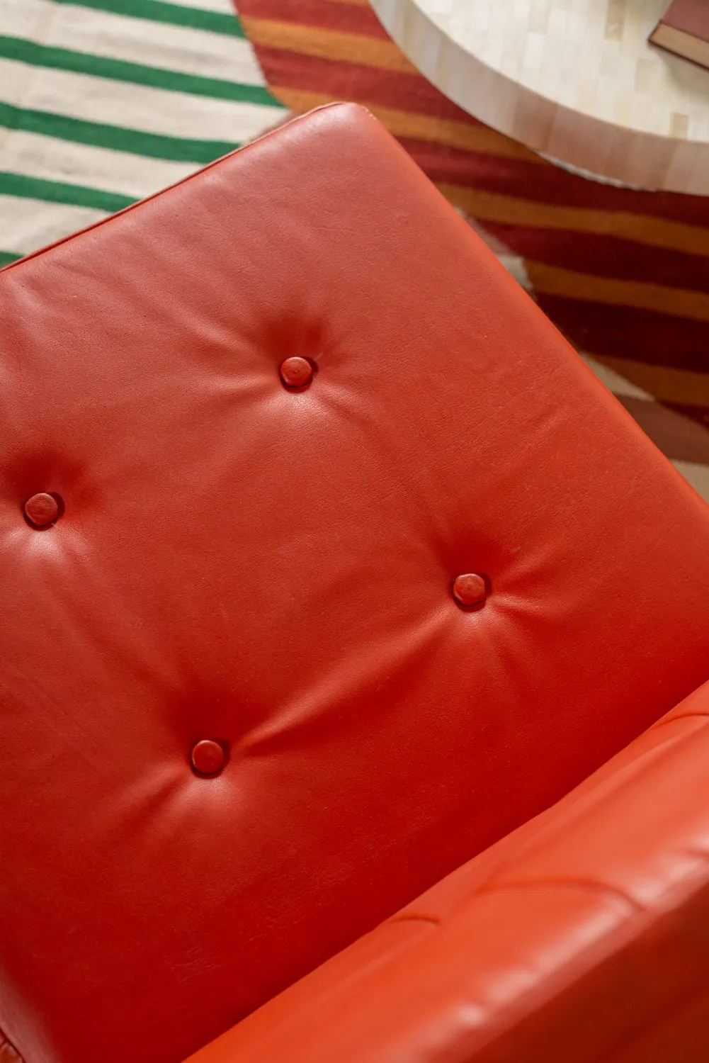 Margot Orange Upholstered Wooden Chair