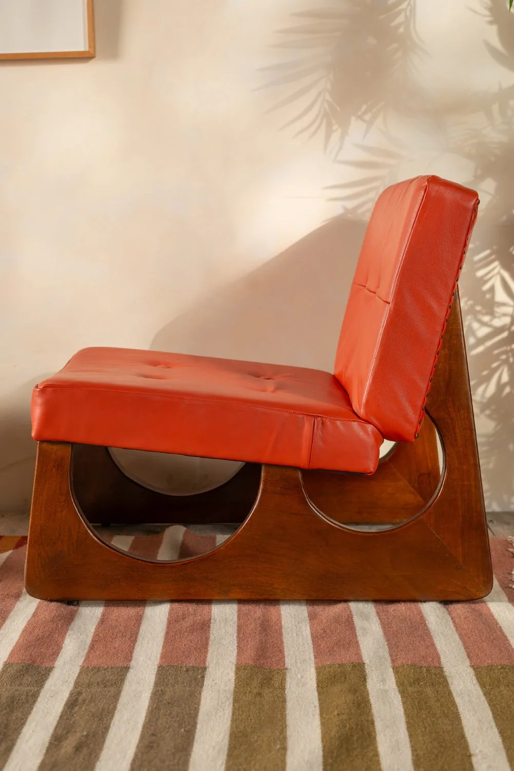 Margot Orange Upholstered Wooden Chair