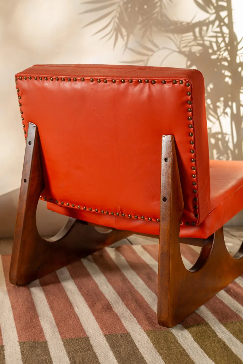 Margot Orange Upholstered Wooden Chair