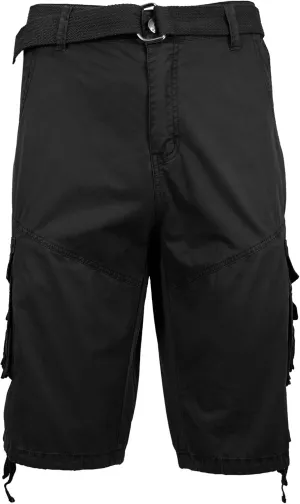 Men's Distressed Vintage Belted Cargo Utility Shorts (Size 30-48)