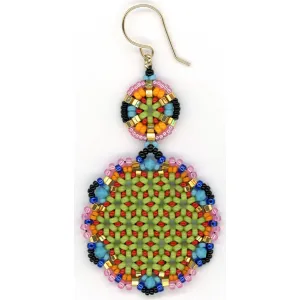 Miguel Ases Mardi Gras Disc Drop with Hook Closure