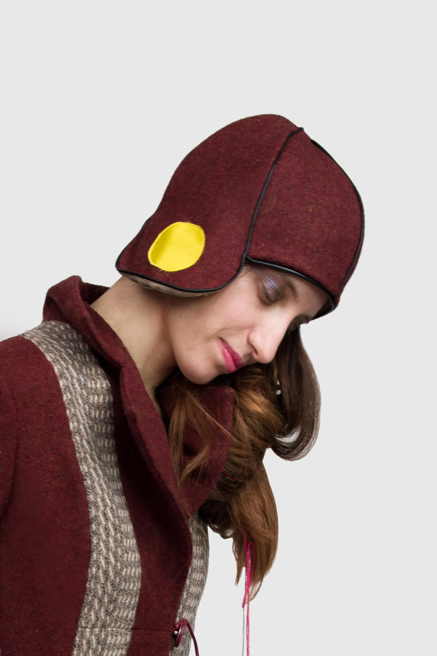 Military Hat - Dark Red