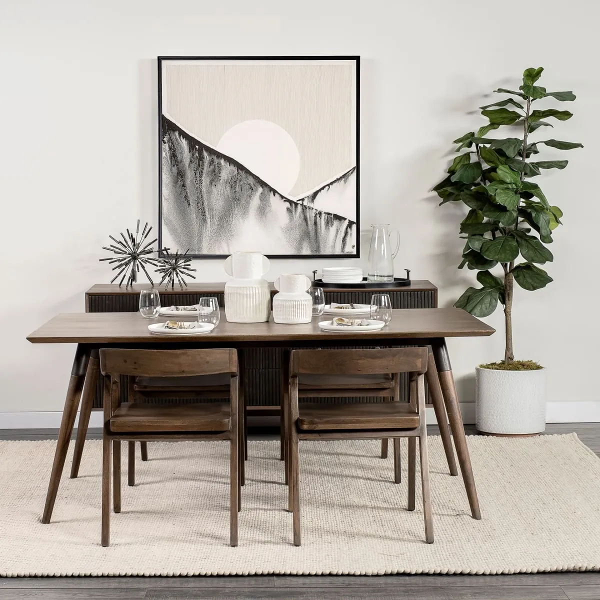 Nicholas Dining Table Brown Wood