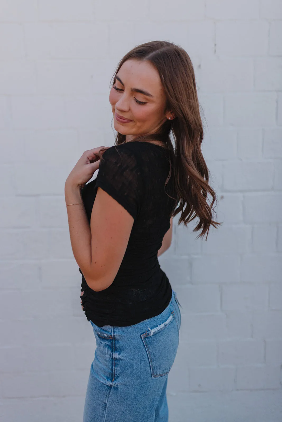 Olivia Black Lace Top