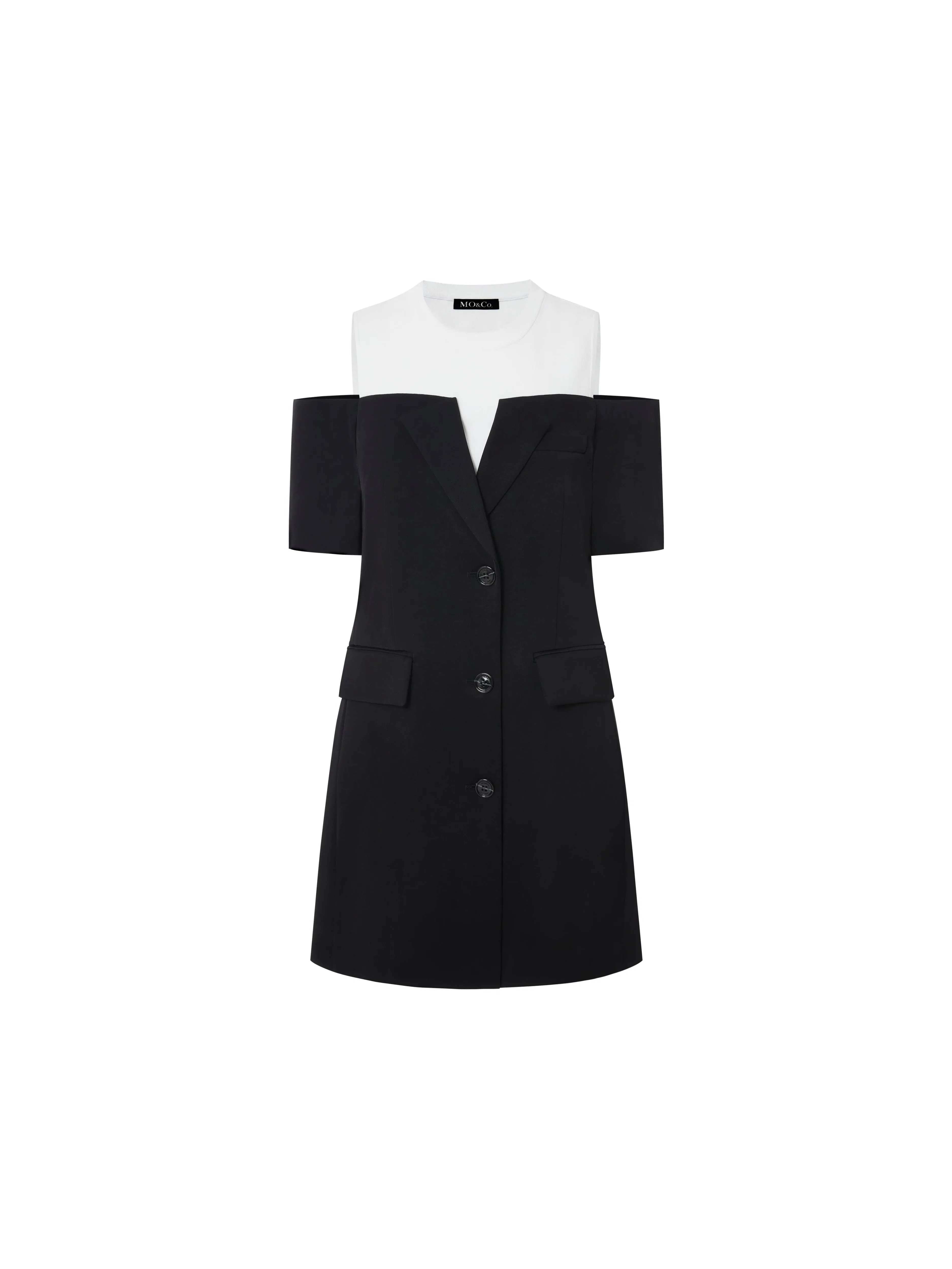 Open Shoulder Panel Dress