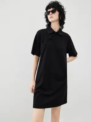 Polo Collar Cotton Dress