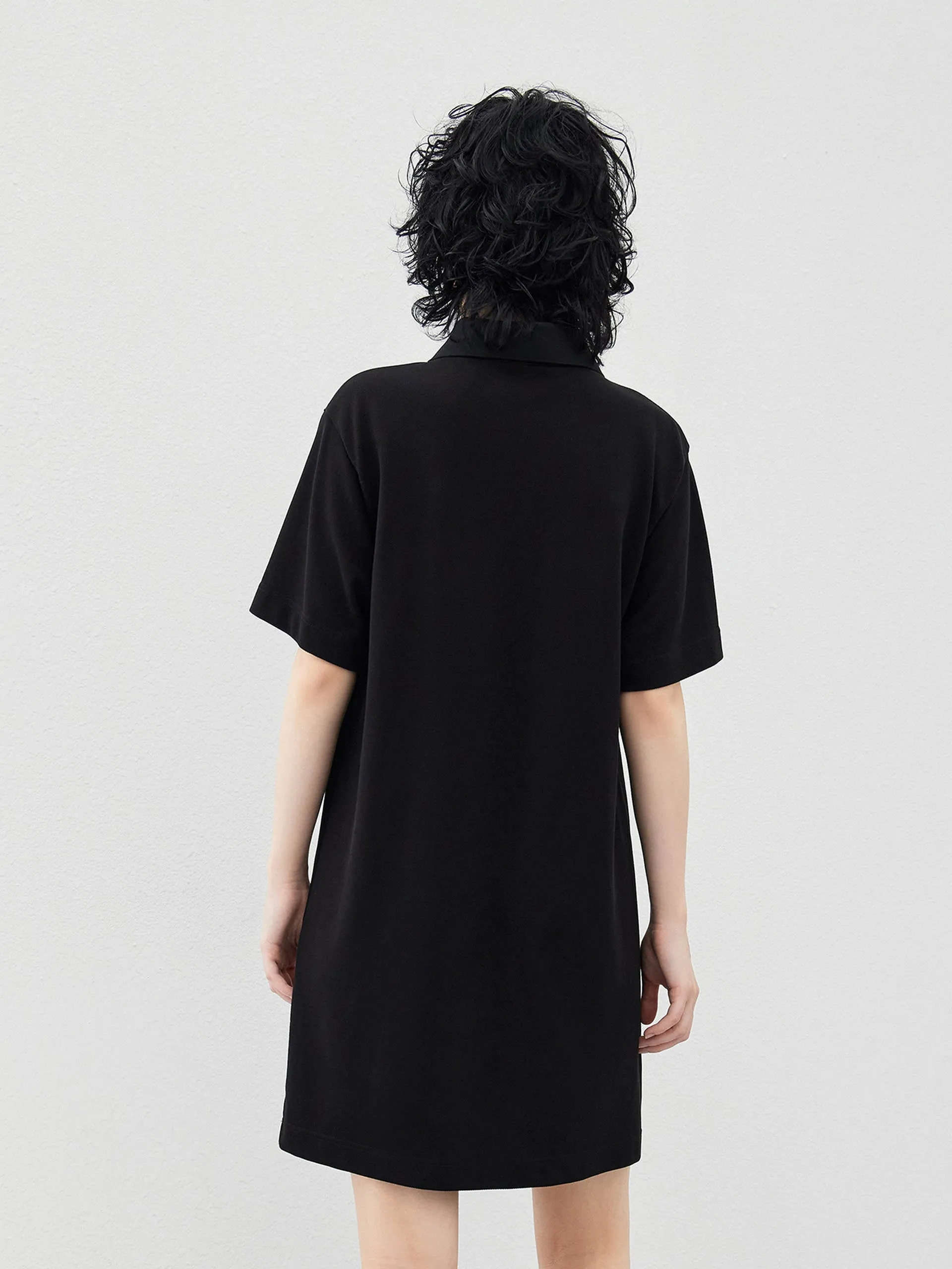 Polo Collar Cotton Dress