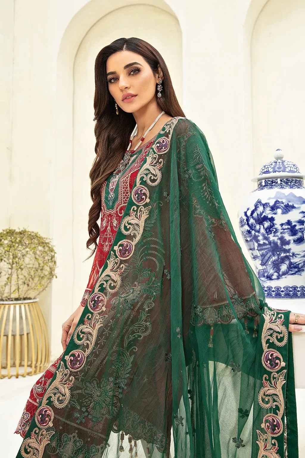 Ramsha Chevron Luxury Chiffon Collection Vol-3 – A-308