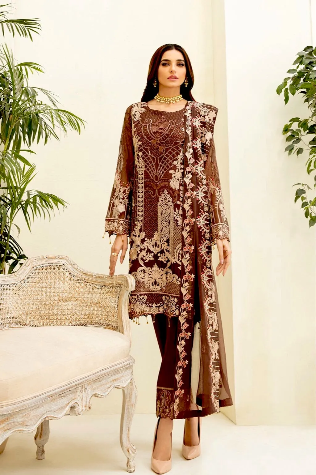 Ramsha Chevron Luxury Chiffon Collection Vol-3 – A-309