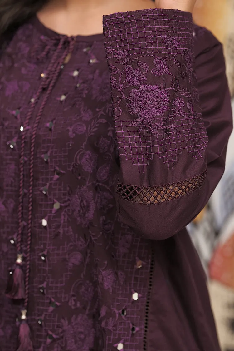 Senorita - LBD-01806 | Purple | Casual Plus 3 Piece Suit | Cotton Plain Cambric