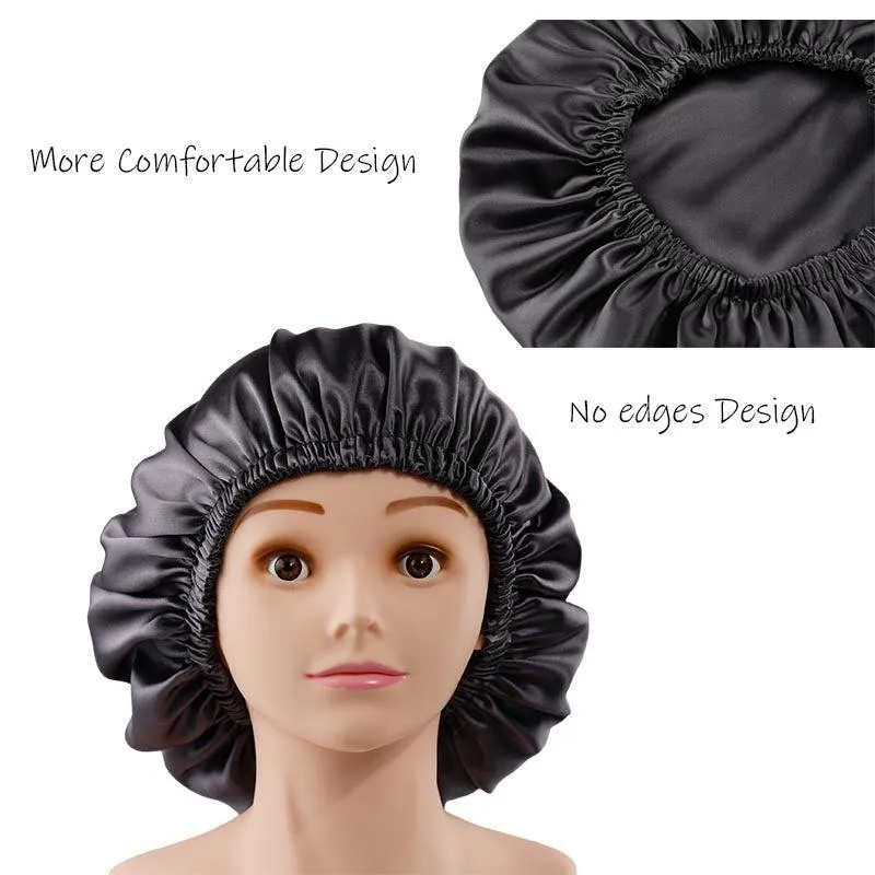 Silk Sleep Cap Charcoal - Dropshipping