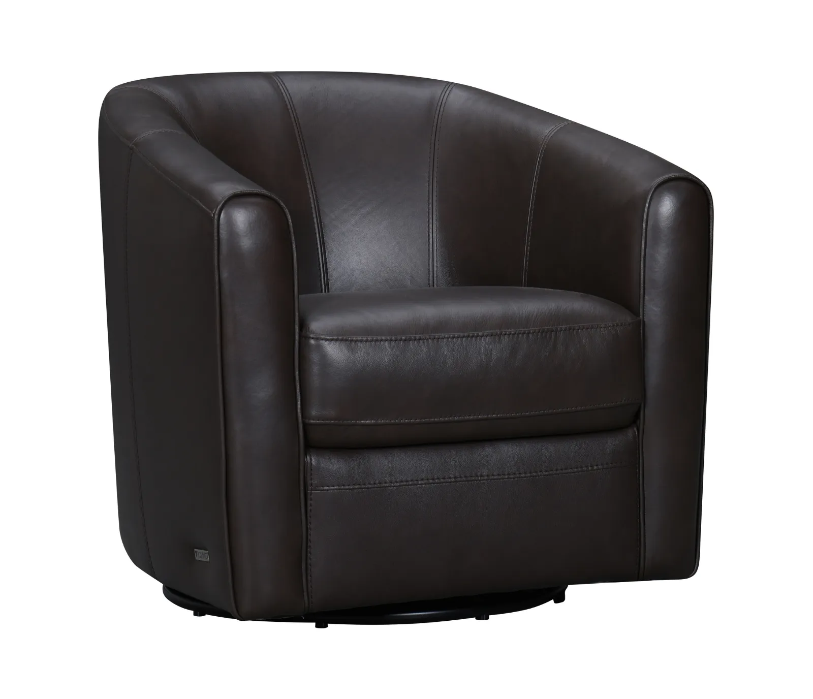 Soho Swivel Chair - Espresso Brown Leather