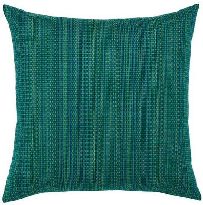 Textured Touch Emerald Sunbrella® Outdoor Pillow